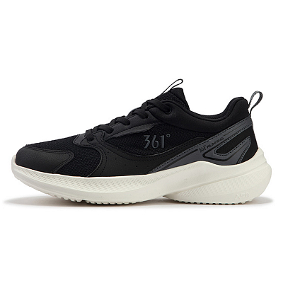 361° Anti Slip Wear Resistant Low Top Running Shoes Women's Black Gray