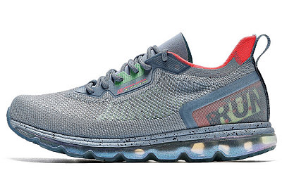 361° Breathable Low Top Running Shoes Women's Blue Gray Full Length Air Cushion, Comfortable