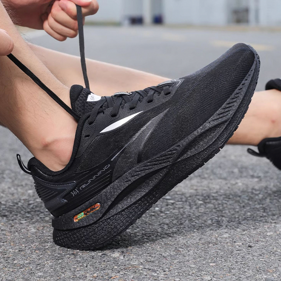 361° Speed Boost CQT Cushioning Wear-Resistant Low-Top Casual Running Shoes Men's Black