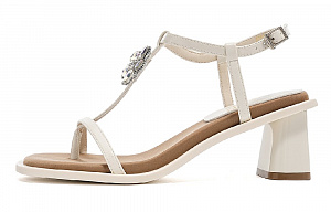 EBLAN One Strap Sandals Women's Beige