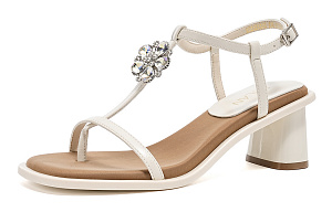 EBLAN One Strap Sandals Women's Beige 1 2975041