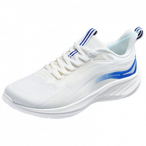 361° Cushioning Wear-Resistant Waterproof Breathable Lightweight Rebound Low-Top Running Shoes Men's White Blue