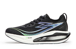 361° Cushioning Anti-Slip Wear-Resistant Breathability Low-Top Running Shoes Men's Black Purple