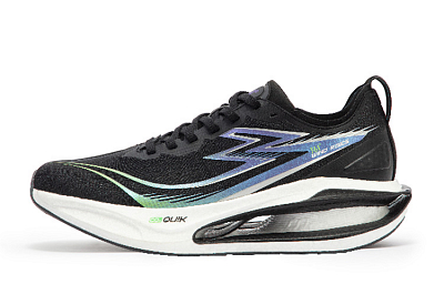 361° Cushioning Anti-Slip Wear-Resistant Breathability Low-Top Running Shoes Men's Black Purple