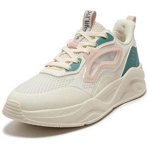 361° Wear-Resistant Slip-Resistant Low-Top Casual Shoes Women's Beige Green 1 2975166