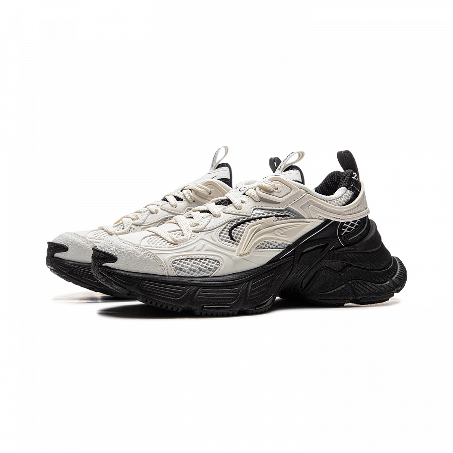 LiNing Star Cushioning Slip Resistant Abrasion Resistant Breathable Low Top Casual Shoes Women's Champagne White купить в интернет-магазине Yoocart с быстрой доставкой по России.