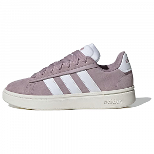 Adidas GRAND COURT ALPHA Anti Slip Wear Resistant Low Top Skateboard Shoes Women's Purple Gray