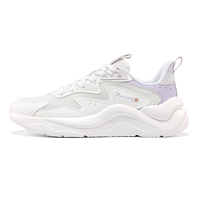 361° Cushioned Slip-Resistant Low-Top Casual Shoes Women's White Purple