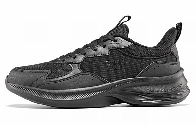 361° Anti-Slip Wear-Resistant Low-Top Running Shoes Men's Obsidian Black