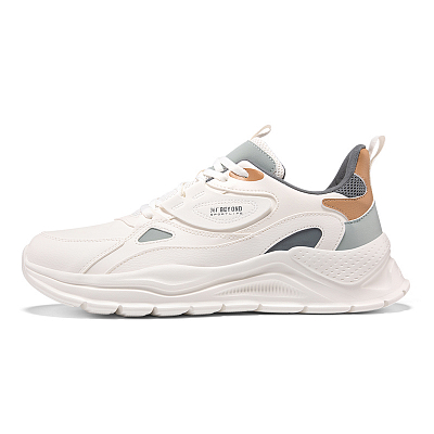 361° Cushioning, Slip Resistant, Abrasion Resistant, Lightweight Low Top Casual Shoes Men's White Gray