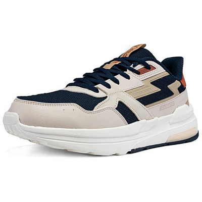 361° Cushioning Slip Resistant Low Top Casual Shoes Men's Beige Blue