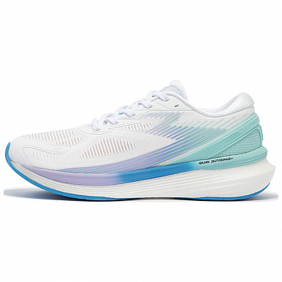 361° Cushioned Slip-Resistant Low-Top Marathon Running Shoes Men's White Purple