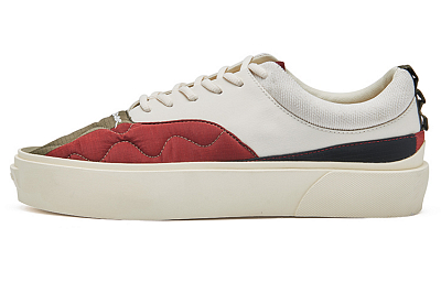 EQLZ EQUALIZER Fault Fault Lo Warm Anti-Slip And Wear-Resistant Low-Top Skateboard Shoes Unisex White Red