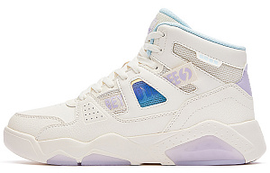 361° Warm High-Top Skateboard Shoes Women's Feather White/Hyacinth Purple