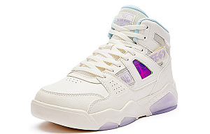 361° Warm High-Top Skateboard Shoes Women's Feather White/Hyacinth Purple 1 2977825