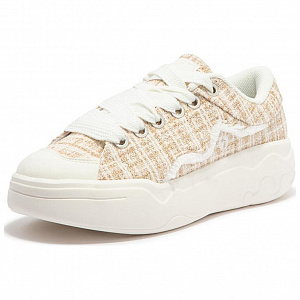 361° Wear-Resistant Slip-Resistant Low-Top Skateboard Shoes Women's Ecru 1 2977846