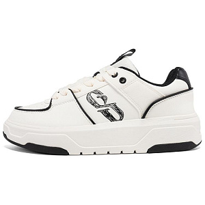 361° Anti Slip Wear Resistant Low Top Skateboard Shoes Women's White Black