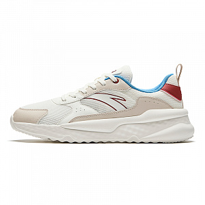 Anta Unruly Series Slip-Resistant Breathable Lightweight Low-Top Casual Shoes Men's White Red