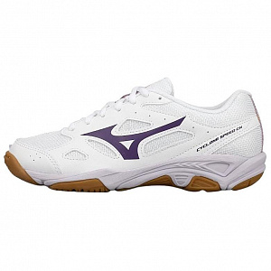 Mizuno Cyclone Speed CN Anti Slip Wear Resistant Low Top Volleyball Shoes Unisex White Purple
