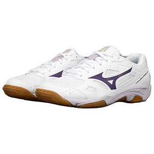 Mizuno Cyclone Speed CN Anti Slip Wear Resistant Low Top Volleyball Shoes Unisex White Purple 1 2978012