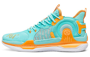 361° AG 1 Cushioning Anti-Slip And Wear-Resistant Mid-Top Basketball Shoes Men's Blue Orange