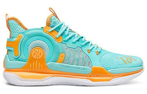 361° AG 1 Cushioning Anti-Slip And Wear-Resistant Mid-Top Basketball Shoes Men's Blue Orange 1 2978051