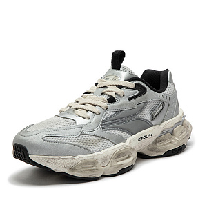 361° Spirit Eye PRO Anti-Slip Wear-Resistant Low-Top Chunky Sneakers Men's Silver White 1 2978091