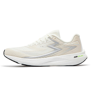 361° Cushioning, Slip Resistant, And Abrasion Resistant Low Top Running Shoes Men's Feather White