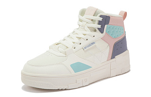 361° Anti-Slip Wear-Resistant Mid-Top Winter Padded Casual Shoes Women's Feather White/Light Peach Pink 1 2978847