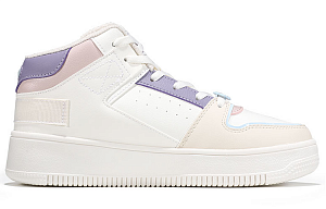 361° Slip-Resistant Cushioning Wear-Resistant Mid-Top Skateboard Shoes Women's Feather White 1 2978869