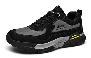 Jeep Low Top Casual Shoes Men's Black Gray 1 2978883