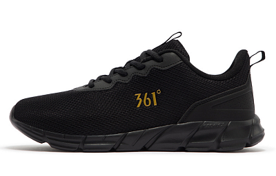 361° Cushioning Wear-Resistant Low-Top Running Shoes Men's Black Gold