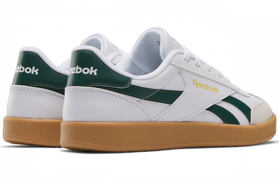 Reebok Smash Edge S Anti Slip Wear Resistant Low Top Skateboard Shoes Unisex White Green