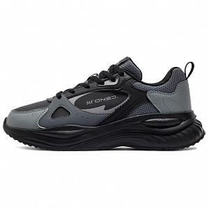 361° Anti-Slip Wear-Resistant Low-Top Running Shoes Women's Black Gray