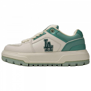 MLB Los Angeles Dodgers Anti-Slip Wear-Resistant Low-Top Skateboard Shoes Unisex Beige Green