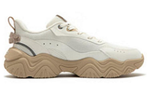 361° Moe Claws Durable Breathable Low-Top Casual Shoes Women's White Umber 1 2979683