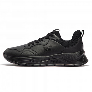 361° Cushioned Wear-Resistant Lightweight Low-Top Casual Running Shoes Men's Obsidian Black