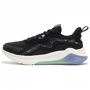 361° Abrasion Resistant Low Top Running Shoes Women's Black Purple