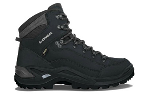 Lowa Renegade GTX Mid Deep Cushioning, Wear Resistant High Top Outdoor Shoes Women's Black 1 2980090