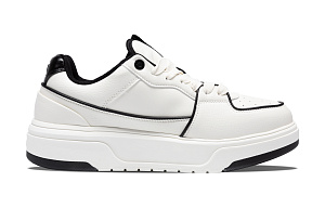 MLB Chunky Liner Slip-Resistant Low-Top Skateboard Shoes Unisex White Orange 1 2980153