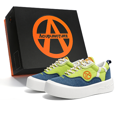 Acupuncture Low-Top Casual Shoes Unisex Fairy Grass Green