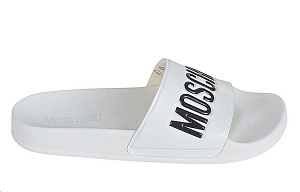 MOSCHINO Slide Slippers Women's White Black 1 2980497