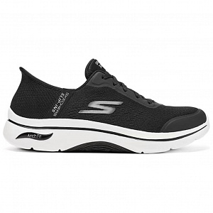 Skechers MEN'S GO WALK Low Top Casual Shoes Men's Black White 1 2980679