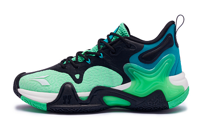361° LAVA 2.0 Ignite On Touch Cushioning Wear-Resistant Low-Top Performance Basketball Shoes Men's Turquoise
