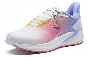 361° Shock Absorbers Slip Resistant Low Top Running Shoes Women's White Red Purple 1 2981102
