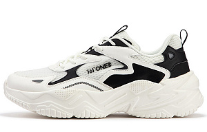 361° Ode MONO Yarn Edition Slip Resistant, Abrasion Resistant, Breathable Low Top Casual Shoes Men's White Black