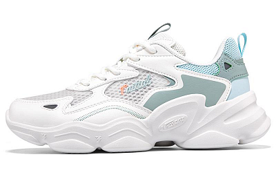 361° Anti-Slip And Wear-Resistant Lightweight Low-Top Sports Casual Shoes Women's White Green