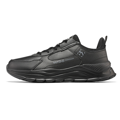 361° Warm Low-Top Casual Shoes Men's Black Gray Color