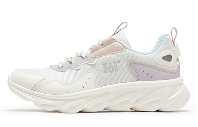 361° Low Top Running Shoes Women's White Light Paste Purple