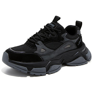 Jeep Cushioning Wear-Resistant Chunky Sneakers Men Black 1 2982425